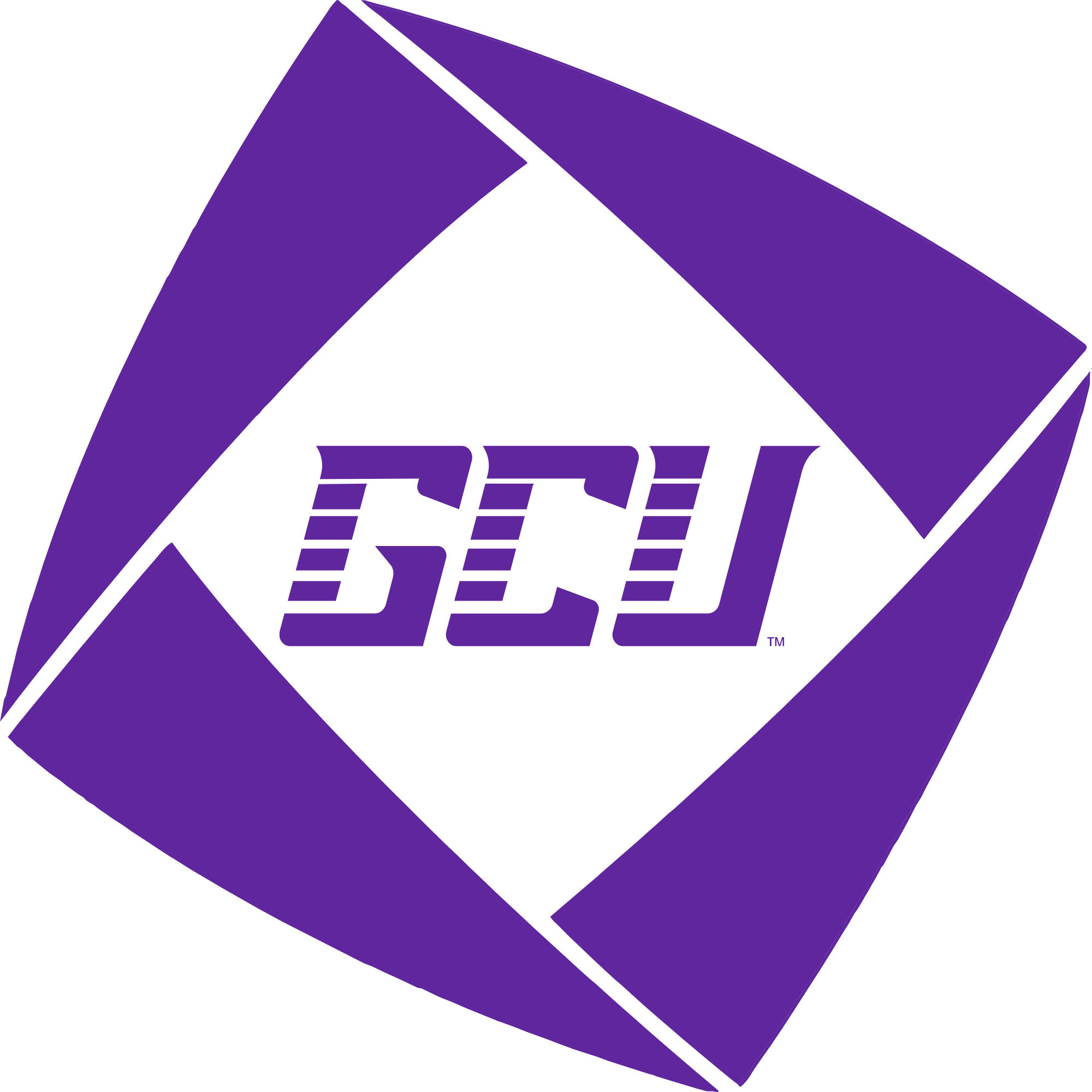 Purple GCU DECA classic logo with an angular diamond around the GCU lettering